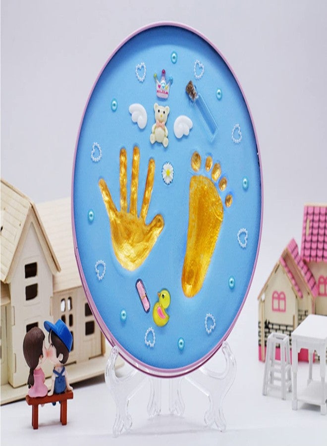 HomeFast Baby Footprint Kit Newborn Keepsake - DIY Hand & Foot Print for Infants Gift, with Non Toxic Clay, Ornaments, Stand, Dust Cover, Metal Memory Box - Image 4