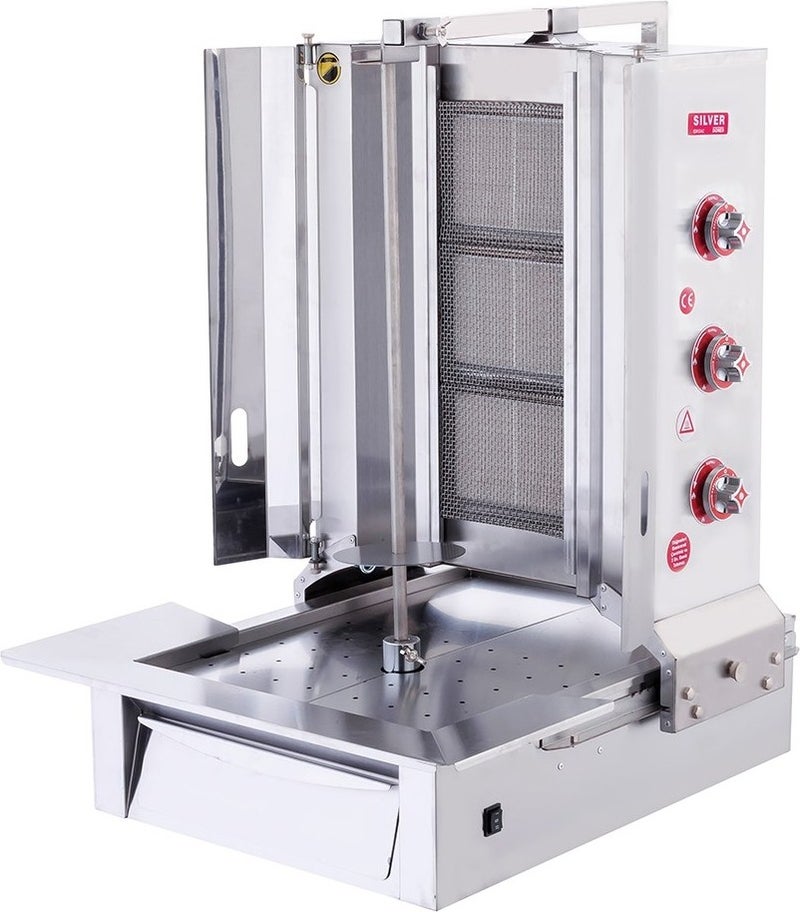 Işıkgaz Silverinox LPG Cylinder 3 Radian Bottom Engine Doner Grill 