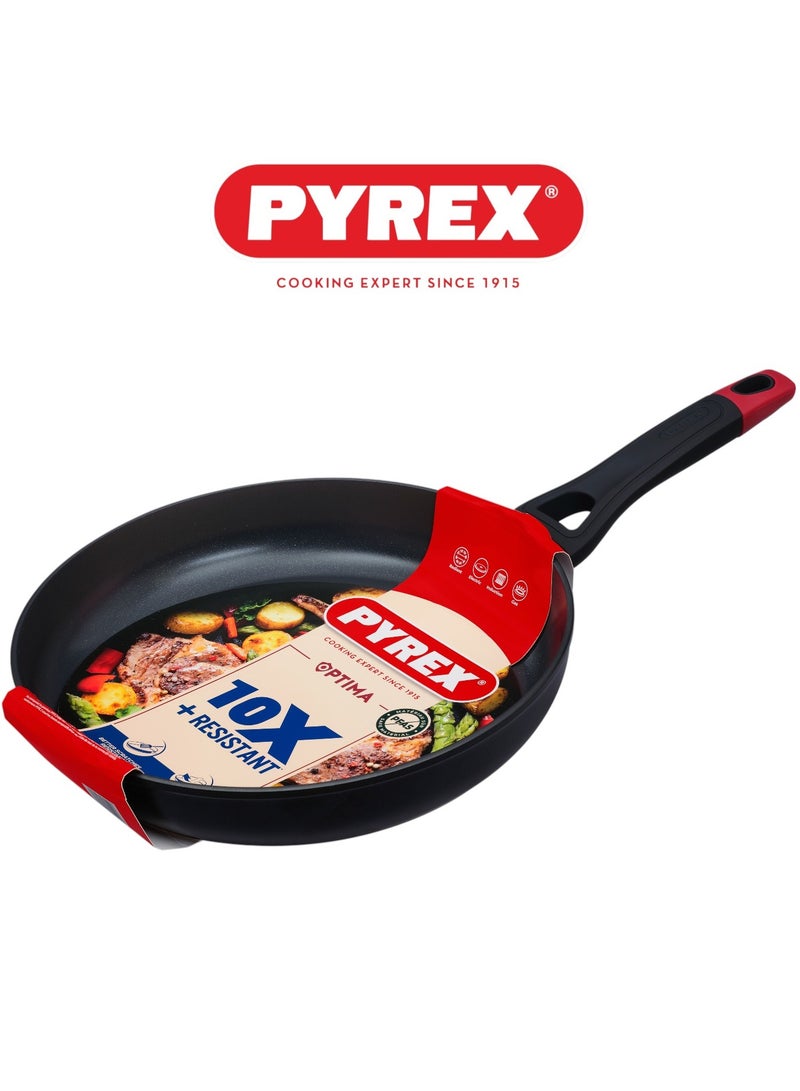 Pyrex Optima+ Frying Pan 30cm – Extra-Large PFAS-Free Non-Stick Pan for Family-Sized Cooking black - Image 1
