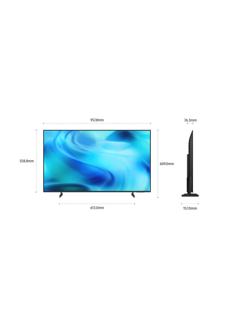 Samsung 43-Inch U8000H Crystal 4K UHD Smart TV (2026 - UAE Version) 43" HDR Tizen TV with Samsung Vision AI, 4K Upscaling, Crystal Processor 4K, Motion Xcelerator, Q-Symphony - 43U8000HUXZN Black - Image 2