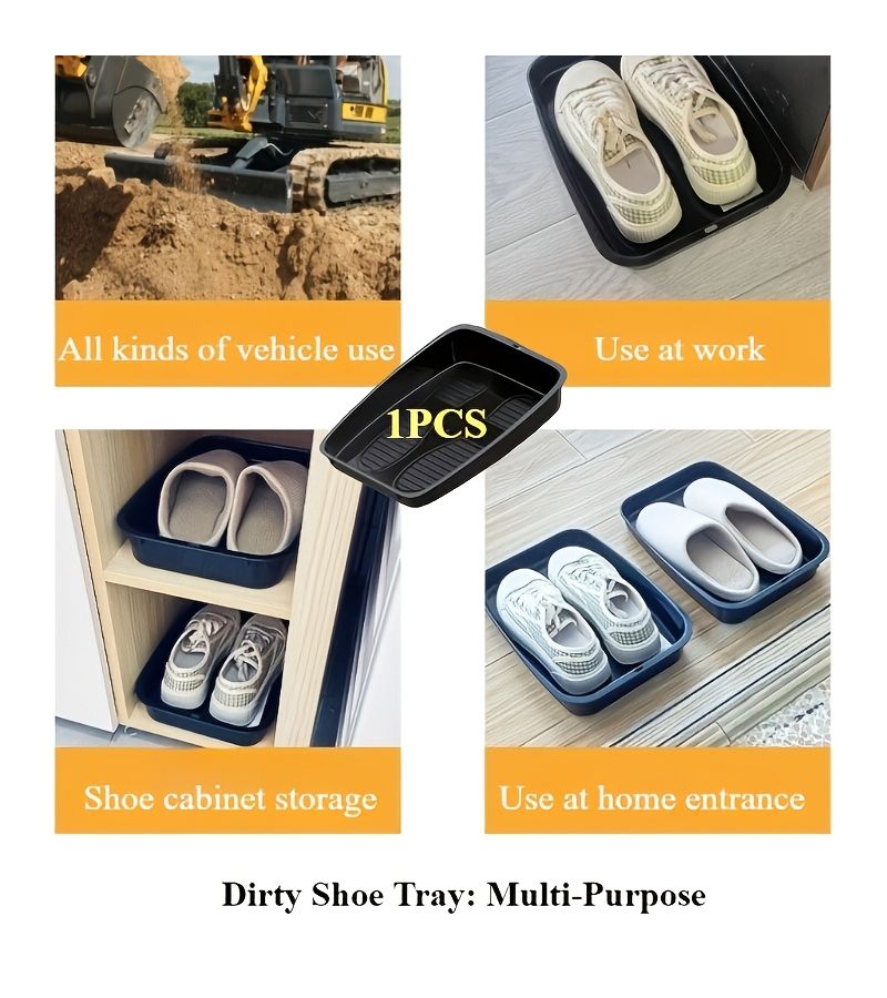 Dirty Shoe Storage Tray Non Slip Organizer For Car Trunk Entryway Office Camping - Image 3