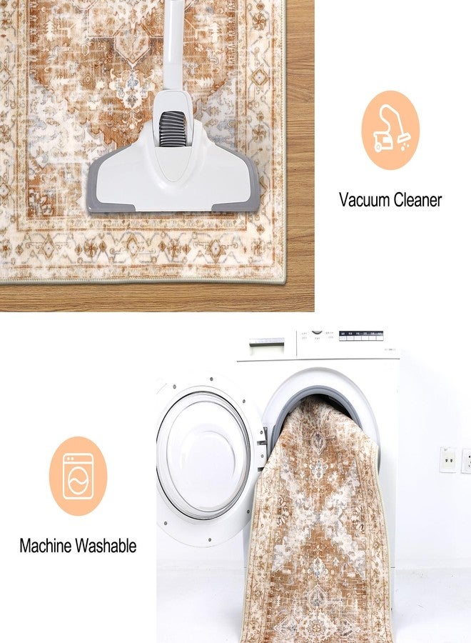 Yamaziot Boho Washable Kitchen Rugs Sets of 3, Non Slip Kitchen Mats for Floor with Rubber Backing, Waterproof & Stain Resistant Thick Carpet Runner Throw Rugs for Kitchen, Laundry Room, Hallway - Image 5