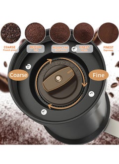 EqiEch Manual Coffee Grinder Portable Coffee Bean Grinder Coarseness Adjustable Hand-ground Washable Espresso V60 Drip French Press Perfect for Home Camping Travel  - Image 4