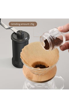 EqiEch Manual Coffee Grinder Portable Coffee Bean Grinder Coarseness Adjustable Hand-ground Washable Espresso V60 Drip French Press Perfect for Home Camping Travel  - Image 5