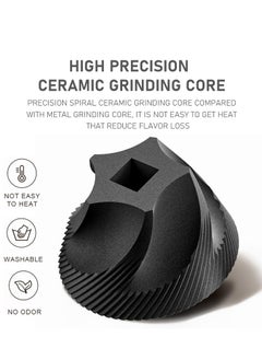 EqiEch Manual Coffee Grinder Portable Coffee Bean Grinder Coarseness Adjustable Hand-ground Washable Espresso V60 Drip French Press Perfect for Home Camping Travel  - Image 2