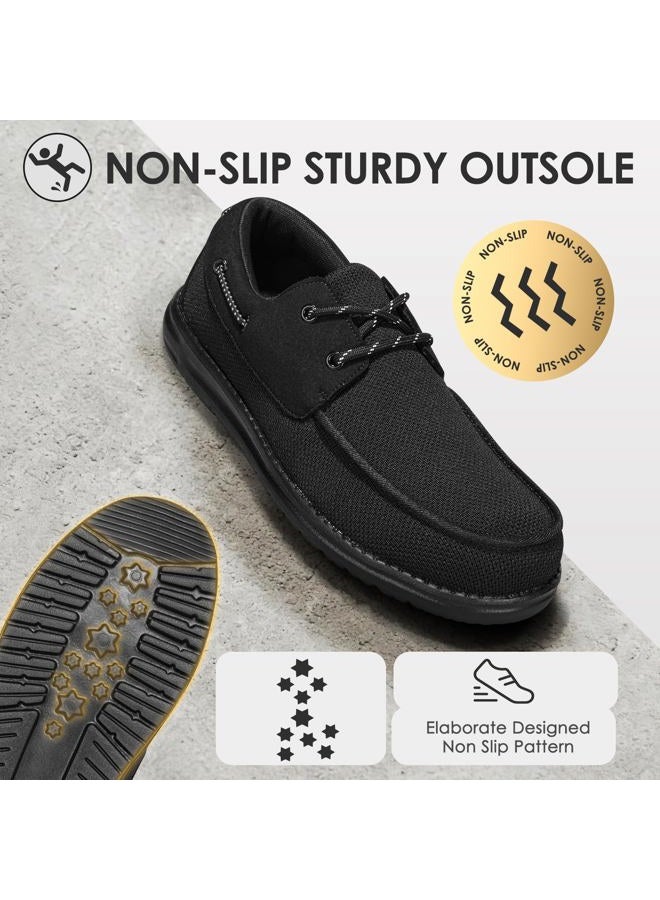 Fidabo Steel Toe Shoes for Men Slip Resistant Lightweight Work Safety Shoes Non Slip Comfortable Composite Toe Loafers Sneakers, Black, 10.5 - Image 5