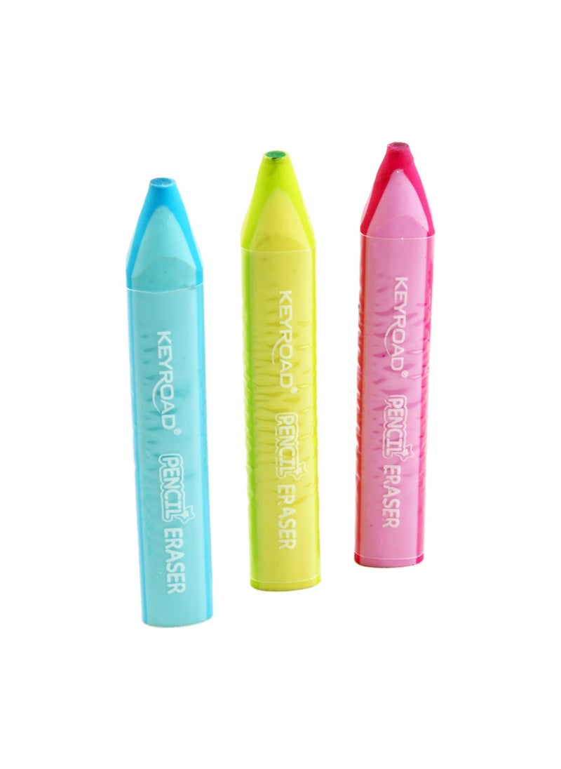 Keyroad Keyroad Triangular Eraser Pencil-Shaped Colors - Super Clean - Model KR972915 