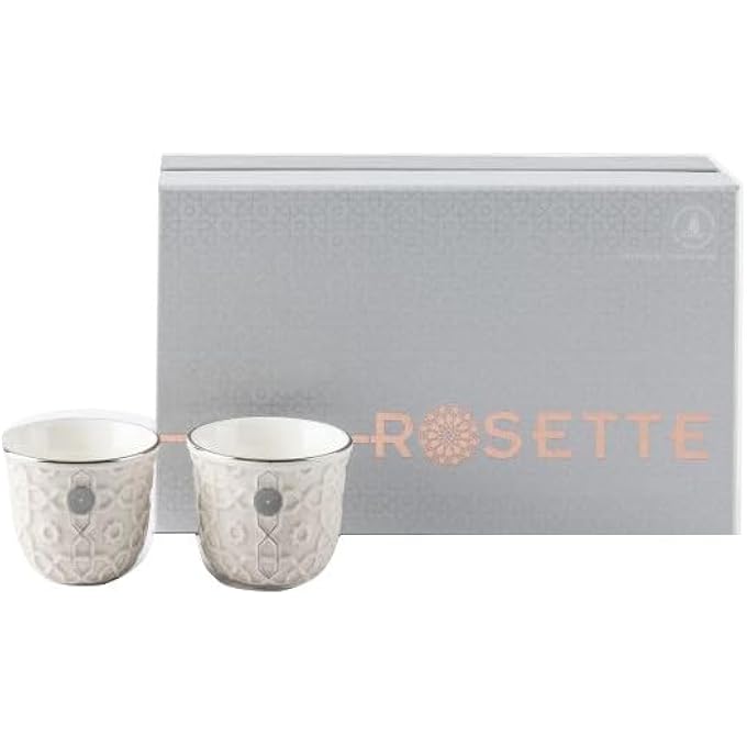rayihni Rosette Arabic Coffee 6Piece Set Beige - Image 1