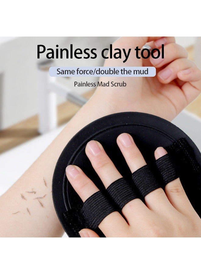 Silicone Body Scrubber Shower Bath silicone scrubber mat for Men Women Cleaning & Exfoliating - No-Slip Handle,Lather Well, Long Lasting, Easy to Clean & More Hygienic Than Bathball,1 Pack,Black - Image 2