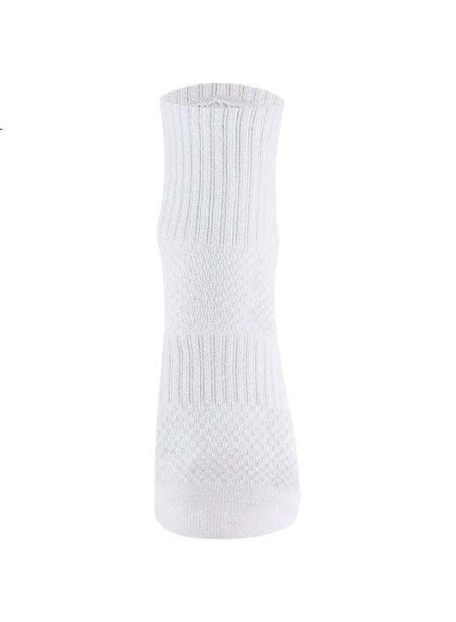 NBA White Men'S Casual Sports Socks Summer Mesh Breathable Sweat-Absorbing Cotton Socks Training Running Basketball Socks 6 Pairs - Image 3