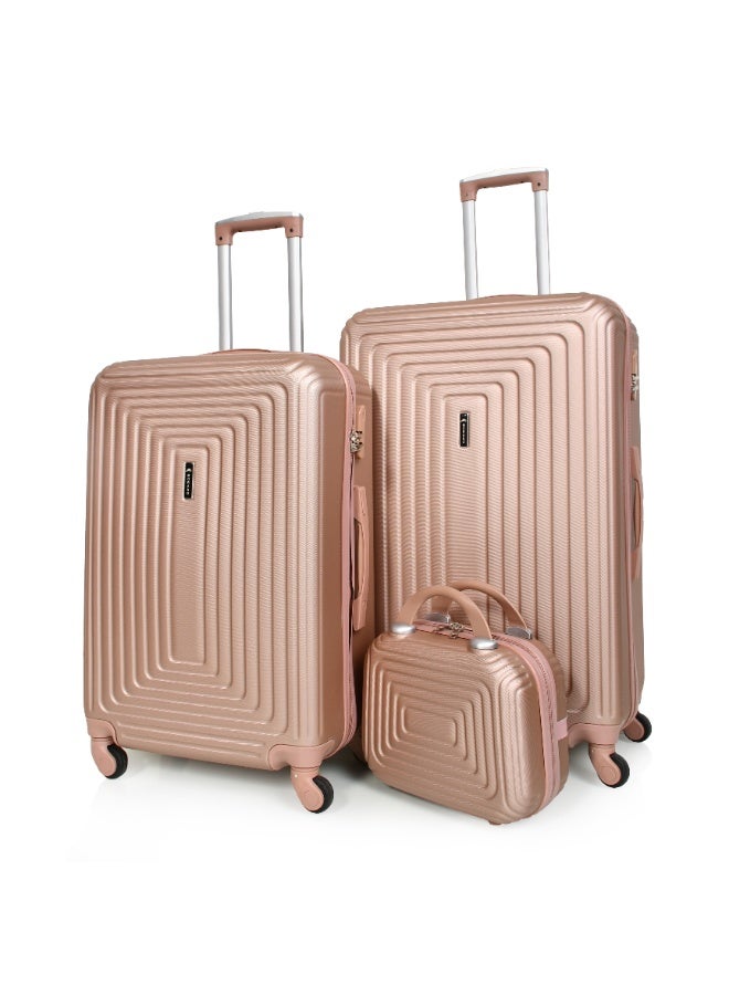 مورانو طقم شنط سفر من مورانو مكون من أربع قطع لون روز قولد - Image 3