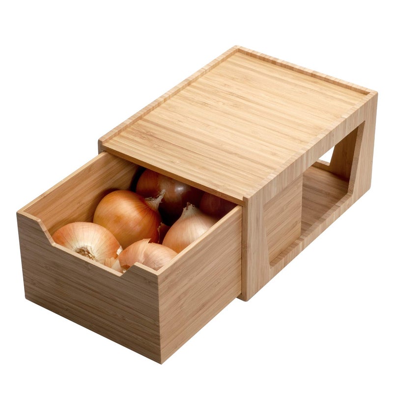 MobileVision Tall Bamboo Drawer, Stackable Storage Solution for Kitchen Products, Office Supplies, or Bathroom Cosmetics & Toiletries, 12â€ x 9â€ x 6.25â€ - Image 4