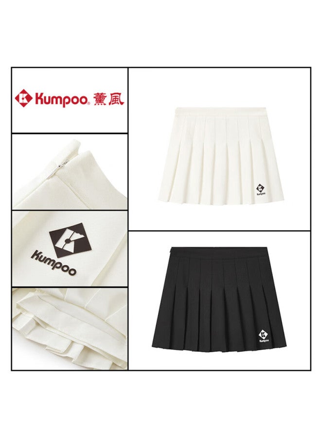 Kumpoo K243w-7033 White Women's Badminton Sports Skirt Running Skirt M