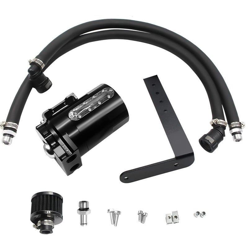 350ml Aluminum Oil Catch Can 2Port Oil Separator Tank Compatible with Ford F150 27EB 35EB 50L Passenger Side 20112021 Expedition 35L EcoBoost 2