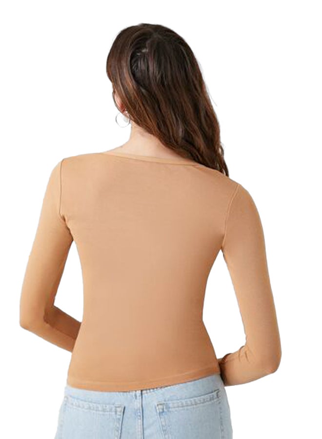 FOREVER 21 Cotton-Blend Scoop-Neck Top - Image 4