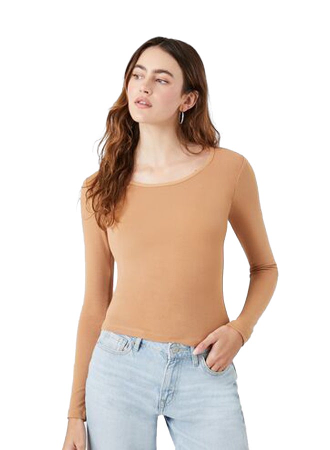 FOREVER 21 Cotton-Blend Scoop-Neck Top - Image 2
