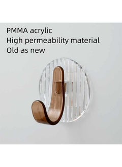Fanski 8-Piece Self-Adhesive Wall Hooks Brown 5.7x5.7cm  - Image 3