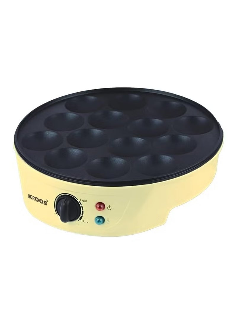 كروس صانعة الميني بان كيك الذكية من KROOS – 14 عين لخبز الفطائر الصغيرة بسرعة وسهولة – تصميم أنيق وأداء قوي موديل KR-5315