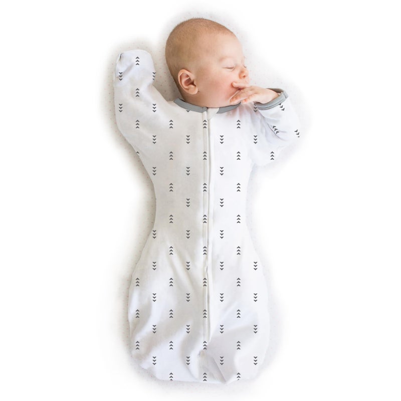 SwaddleDesigns SwaddleDesigns Transitional Swaddle Sack Arms Up HalfLength Sleeves Mitten Cuffs Swaddle for Newborn Transition to Baby Sleep Sack Wearable Blanket Small 03 month 614 lb Tiny Arrows 