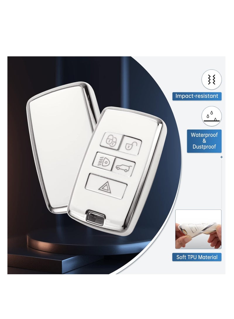 KASTWAVE Key Fob Cover with Keychain for Land R0ver, Soft TPU Full Covers Protection Key Case Shell, Keys Fob Case, for Vogue Range Discovery Rover Sport - Image 3