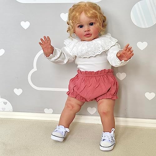 iCradle Reborn Baby Dolls 26inch 68CM Soft Silicone Vinyl Newborn Toddler Baby Doll Handrooted Hair Babies Toys for Kids Age 3 - Image 1