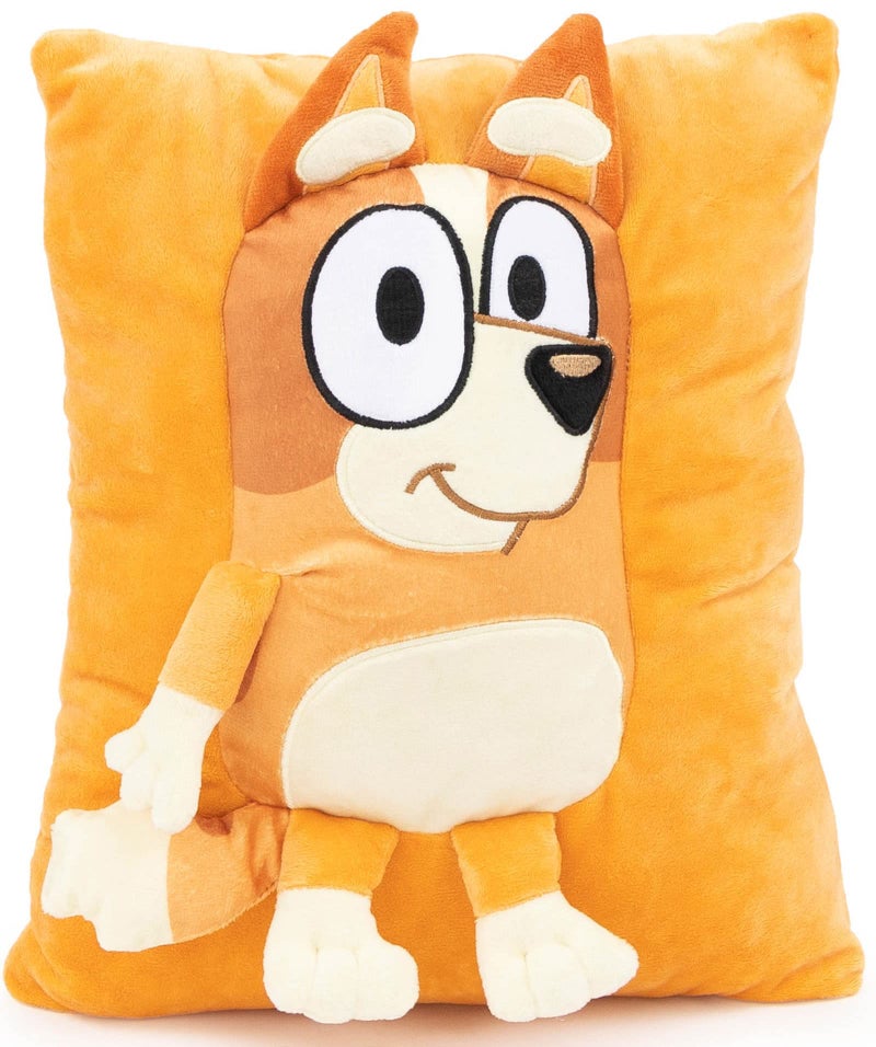 بلوي وسادة Bluey Bingo Snuggle - وسادة رمي زخرفية زخرفية فائقة الناعم - يبلغ 13 بوصة (المنتج الرسمي) - Image 1