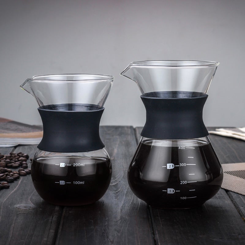 Sales Of Glass Pour-Over Coffee Pots, High Borosilicate Sharing Coffee Sets, Stainless Steel Filter Mesh - Image 2