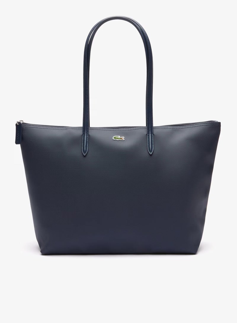 Lacoste Women's Large 12.12 Concept Zip Tote Bag, Women's Handheld Shoulder Bag, Fashion Versatile Large Capacity Bag, Women's Shopper Tote Bag, 45cm * 30cm * 12cm Blue - Image 2