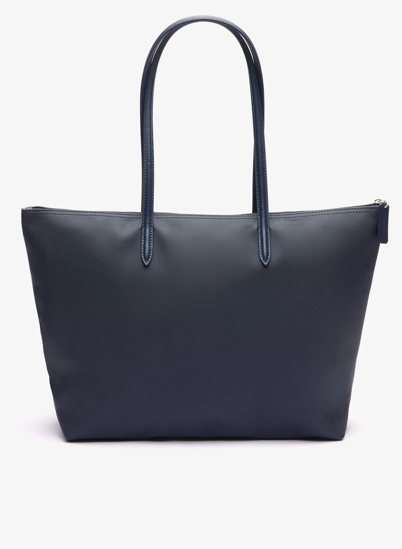Lacoste Women's Large 12.12 Concept Zip Tote Bag, Women's Handheld Shoulder Bag, Fashion Versatile Large Capacity Bag, Women's Shopper Tote Bag, 45cm * 30cm * 12cm Blue - Image 4