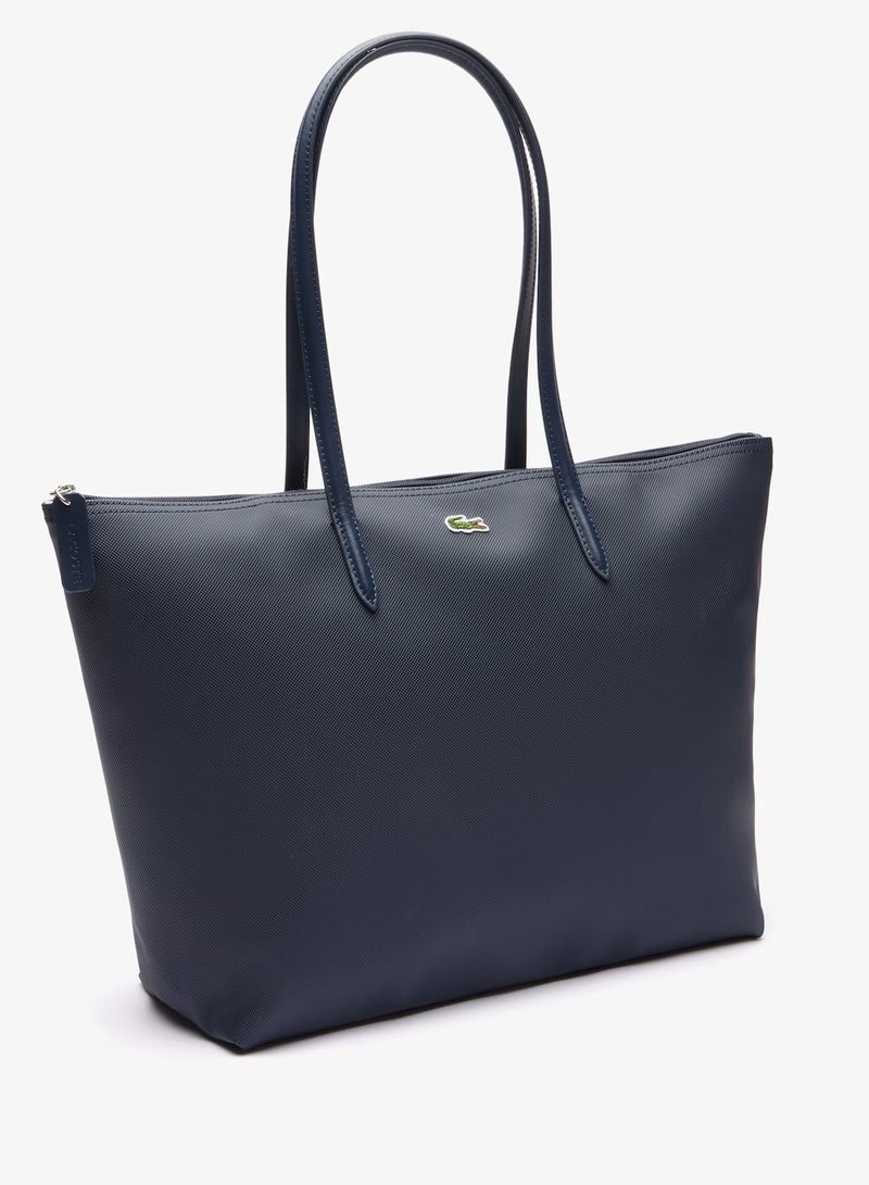 Lacoste Women's Large 12.12 Concept Zip Tote Bag, Women's Handheld Shoulder Bag, Fashion Versatile Large Capacity Bag, Women's Shopper Tote Bag, 45cm * 30cm * 12cm Blue - Image 5