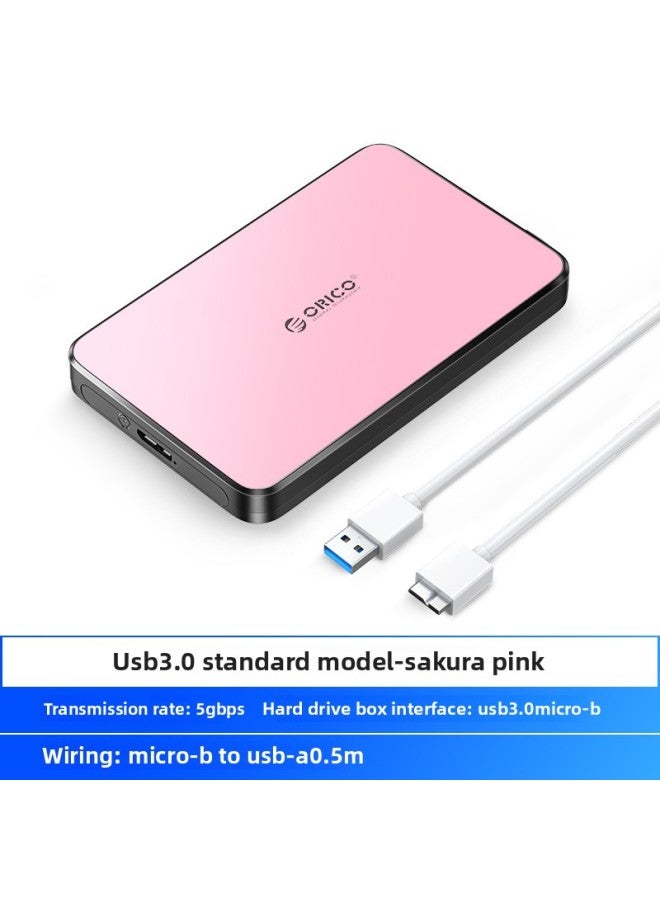 ORICO ORICO Mobile Hard Disk Box 2.5 External Mechanical Solid State Sata Universal Notebook Desktop-Color:【USB3.0】 Cherry Powder -5Gbps