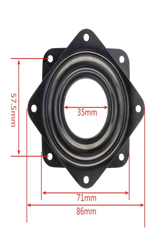 Kasteco 4 Pack 2.8 Inches Lazy Susan Turntable, 5/16 Inch Thick & 100 LB Capacity,Black - Image 3