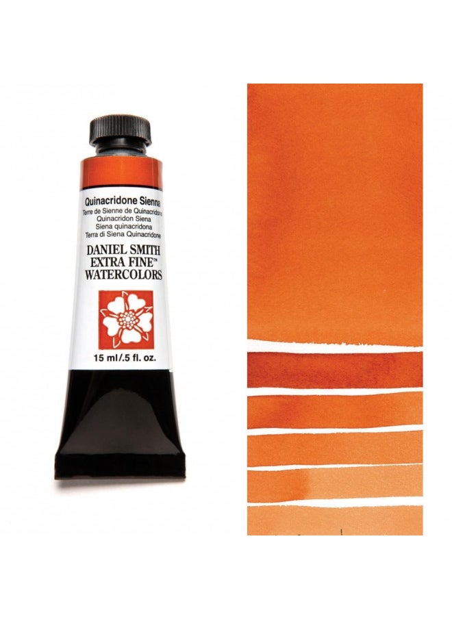 Daniel Smith DANIEL SMITH Extra Fine Watercolor Paint, 15ml Tube, Quinacridone Sienna, 284600093, 0.5 Fl Oz (Pack of 1)  - Image 2