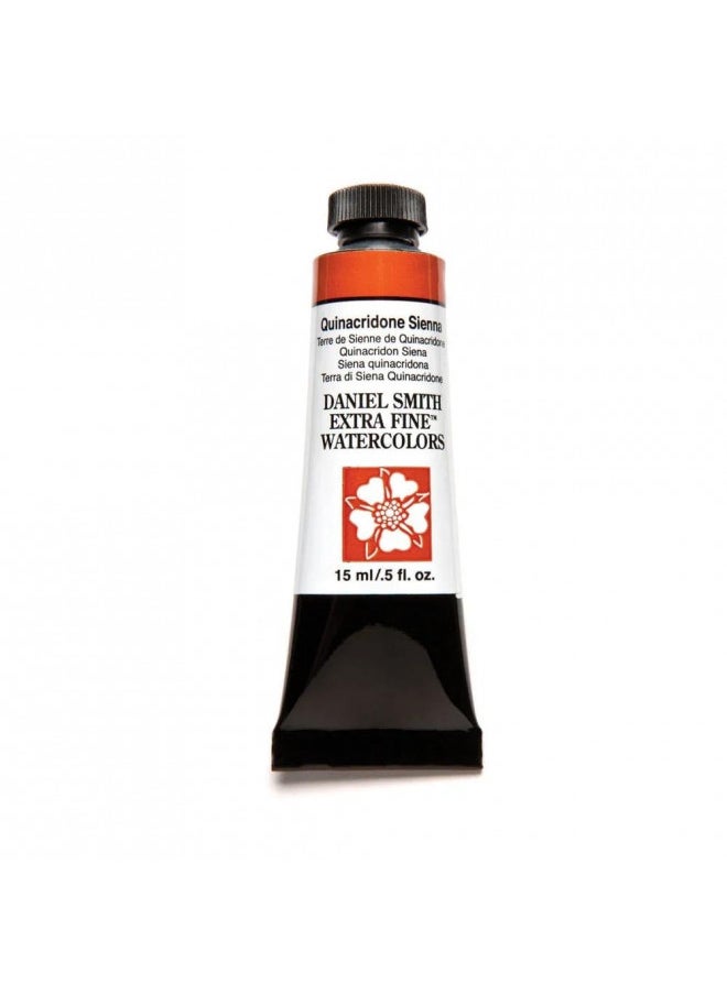 Daniel Smith DANIEL SMITH Extra Fine Watercolor Paint, 15ml Tube, Quinacridone Sienna, 284600093, 0.5 Fl Oz (Pack of 1)  - Image 1