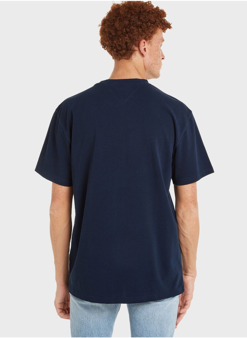 TOMMY JEANS - Logo Crew Neck T-Shirt - Image 1