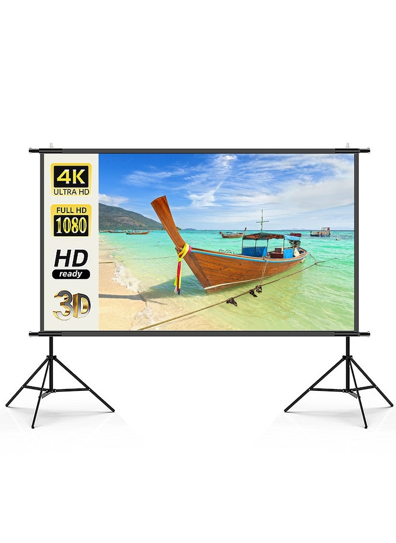 FlashHawk - 2025 Upgraded 100inch Projector Screen for Daylight Viewing, Indoor Outdoor Portable 16:9 4K HD Movie Screen with Carry Bag - Image 1