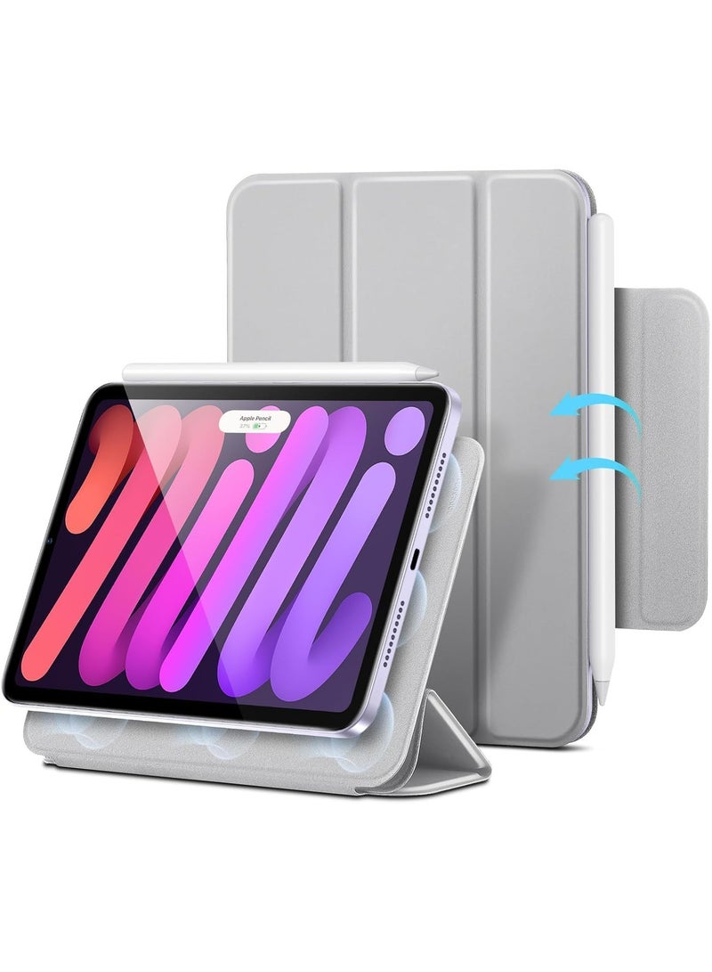 روك بو حافظة لجهاز iPad Mini 7 A17 Pro 2024/iPad Mini 6 2021 مقاس 8.3 بوصة iPad Mini 7th/6th Gen حافظة مزودة بملحق مغناطيسي مريح وخاصية السكون/التنشيط التلقائي وحامل ثنائي الاتجاه يدعم قلم Pencil 2 غطاء رفيع من سلسلة Rebound لجهاز iPad Mini مقاس 8.3 بوصة من الجيل السابع A2995/A2996/A2993/الجيل السادس A2567 A2568 A2569 - Image 1