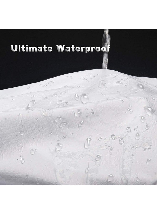 Titanker Fabric Shower Curtain Liner Washable, 72 x 65 Inches, White Shower Liner Fabric with 2 Magnets, Bathroom Polyester Shower Liner Waterproof Soft Lightweight, White - Image 2