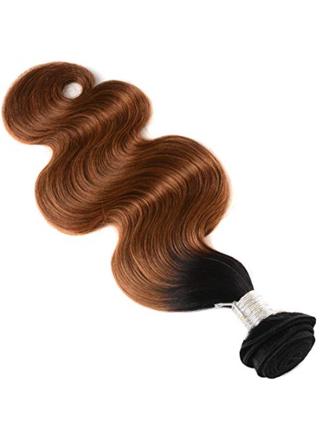 AUTTO Ombre Human Hair Bundles Brazilian 1b30 Two Tone Ombre Body Wave Human Hair One Bundle 20inch 100 Unprocessed Virgin Hair Bundles Weaves Extensions for Women - Image 3