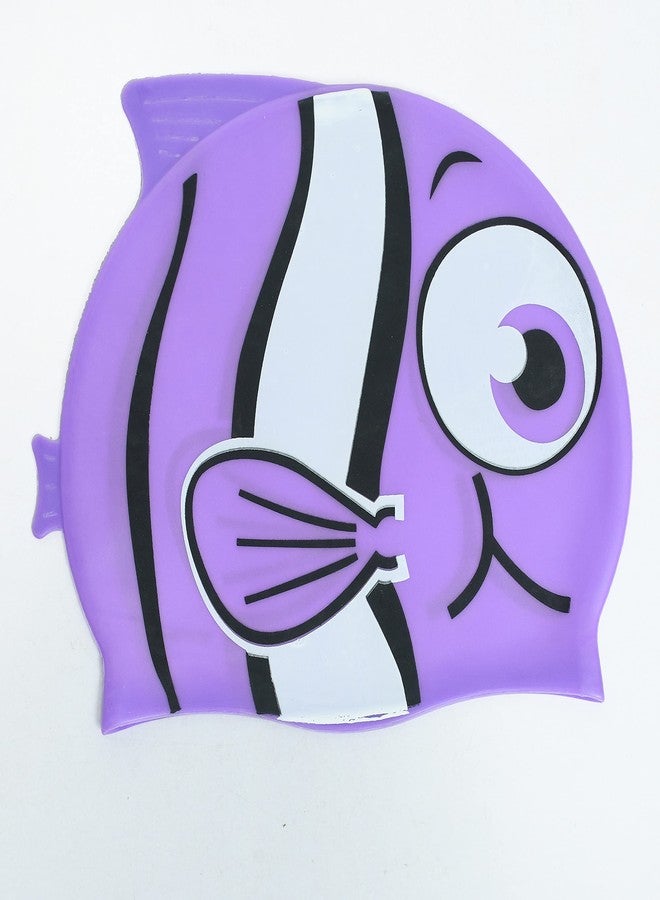 SHIFTER Kids Swimming Combo Set KIT Fish Shape Cap with Premium Anti Fog Swimming Goggle, EARPLUGS Set & NOSEPLUG for Boys and Girls Junior Size (Purple) - Image 4