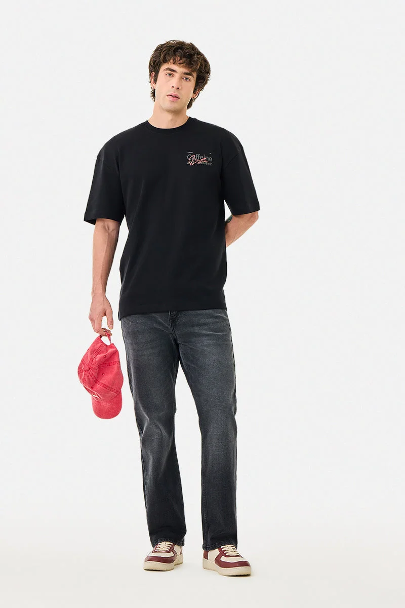 SNITCH جينز مغسول بقصة مستقيمة