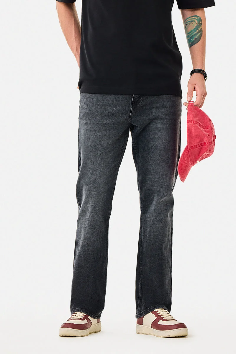 SNITCH جينز مغسول بقصة مستقيمة