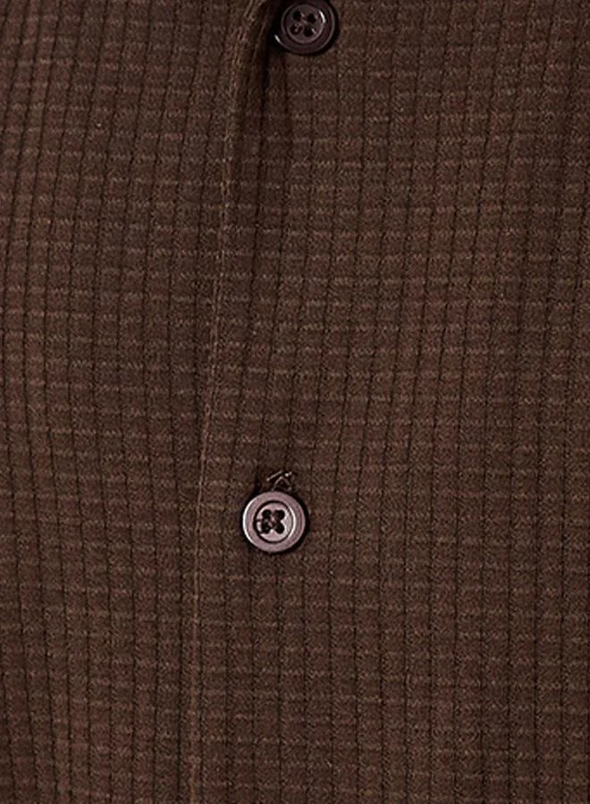Iconic Iconic Regular Fit Camp Collar Textured Short Sleeves Shirt