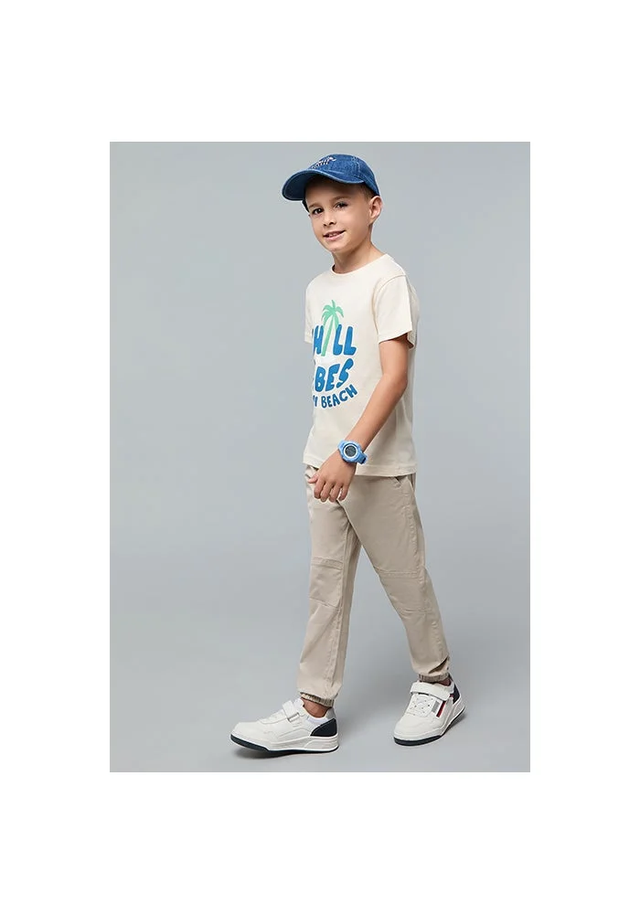 أر أند بي Solid Jogger Pants with Drawstring Waist