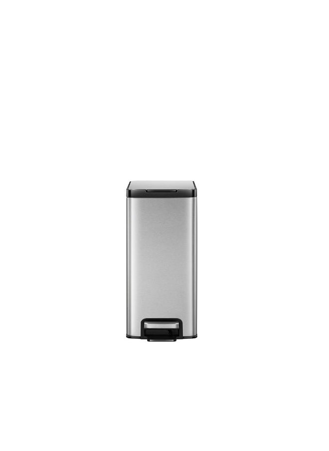 DANUBE HOME EKO 10L Edison Slim Step Bin – Space-Saving Stainless Steel Pedal Trash Can with Soft Close Lid for Kitchen, Bathroom, Office, Bedroom – Modern Waste Bin  - Image 2