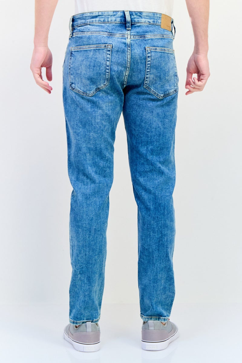 Celio Men Slim Fit Wash Stretchable Denim Jeans, Blue - Image 3