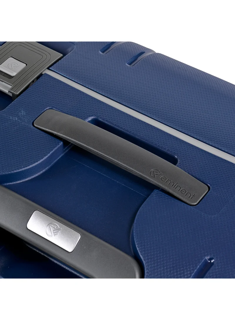 eminent Vertica Hard Case Travel Bag Luggage Trolley Polypropylene Lightweight Suitcase 4 Quiet Double Spinner Wheels With Tsa Lock B0006 Dark Blue