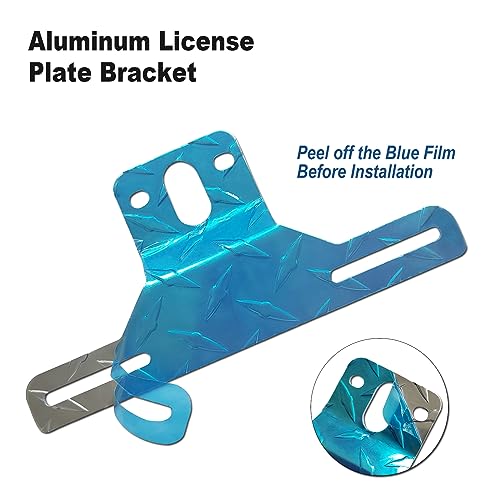 FBJTDQ Trailer License Plate Bracket Frame- Aluminum Heavy-Duty Bracket Holder for Trucks, Trailers, RVs, Boats, 1 Pack Universal License Plates with Mounting Screws, Caps - Image 3