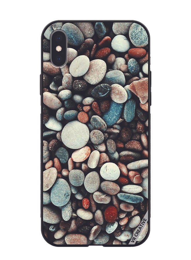 VR CREATIVE Protective Case Cover For Apple iPhone XS Max Pebbles Design Multicolour - Image 1