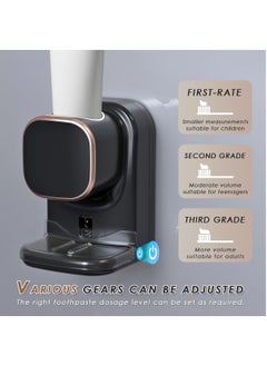 RATSAW Automatic Electric Toothpaste Dispenser Auto Toothpaste Dispenser with Sensor for Adults Family Toothpaste Dispenser for Kids Bathroom Wall Mounted Toothpaste Pump Black  - Image 4